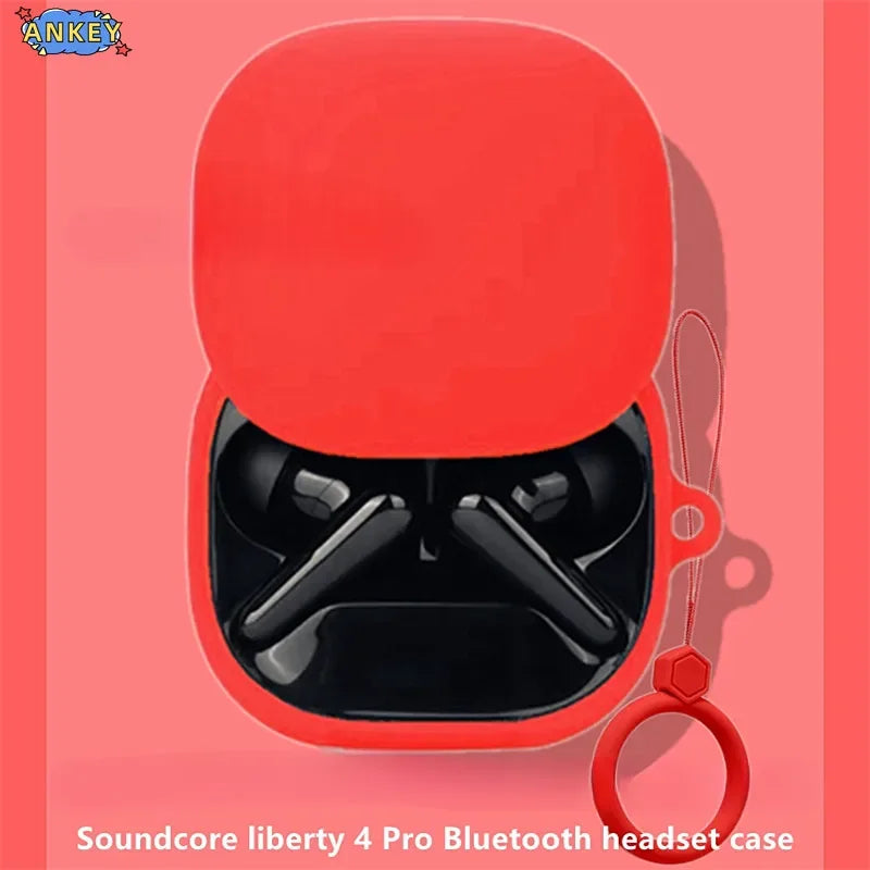 Case for Anker Soundcore Liberty 4 Pro Protective Cover Anti-fall Soft Liberty4pro Silicone Wireless Bluetooth Earbuds Carrying