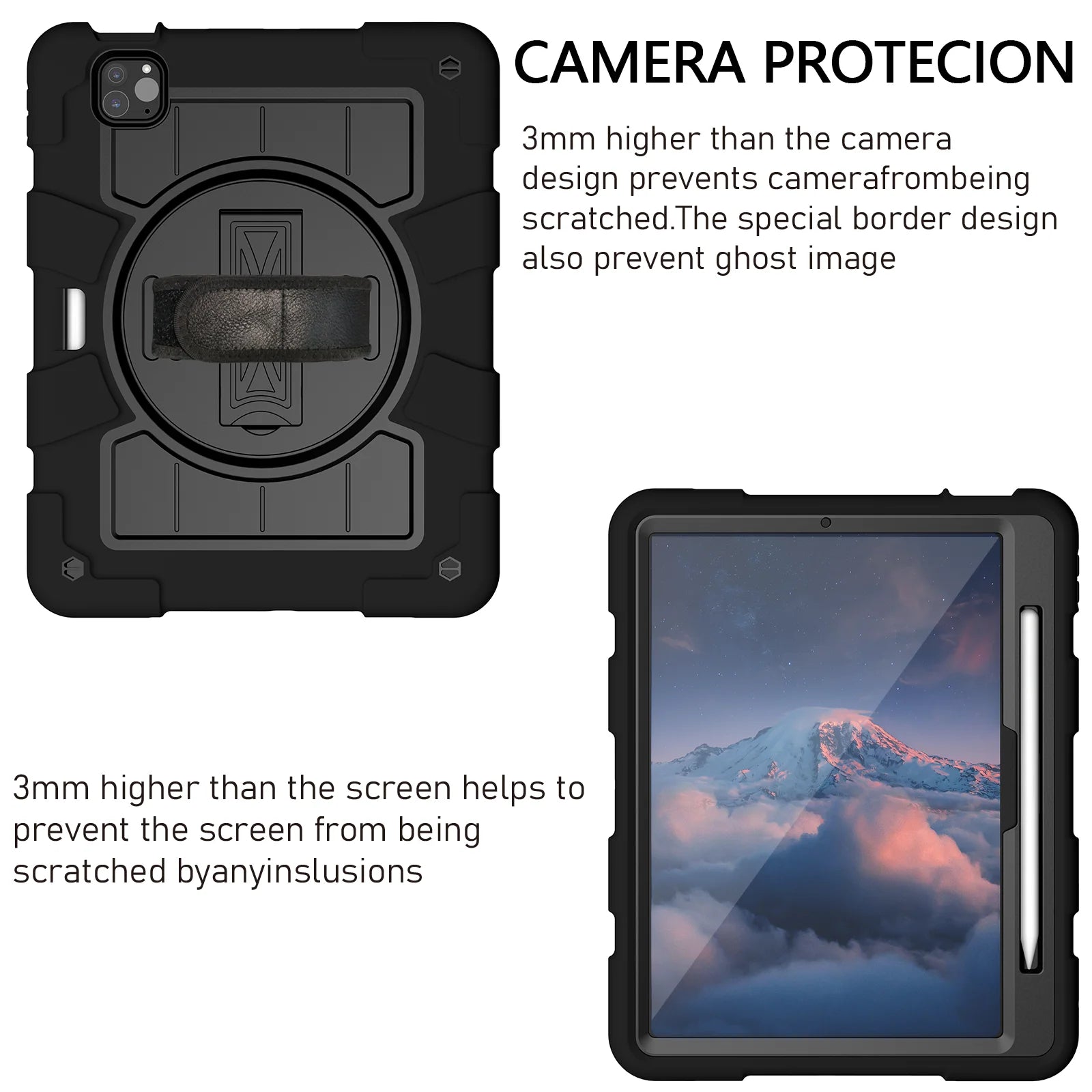 Heavy Duty Case For iPad Pro 11 M4 2024 Model A2836 A2837 A3006 360 Rotation Armor Stand Cover With Shoulder Strap Shockproof
