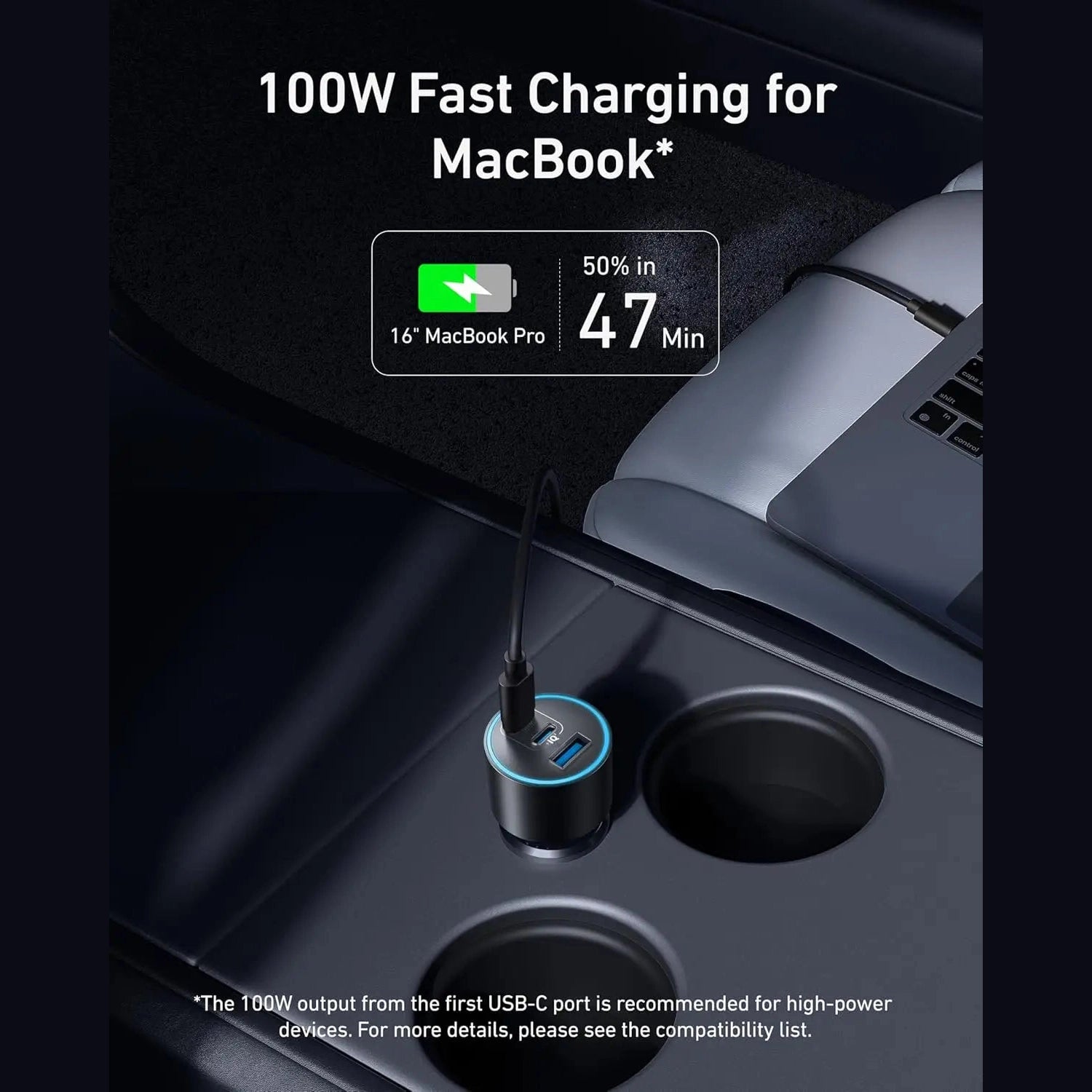 Anker USB-C Car Charger for iPhone 16, 167.5W Max 3-Port Ultra-Compact Type-C Fast Phone Car Charger