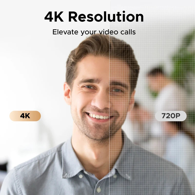 UGREEN 4K FHD Webcam 8MP Auto Focus with Dual Mics