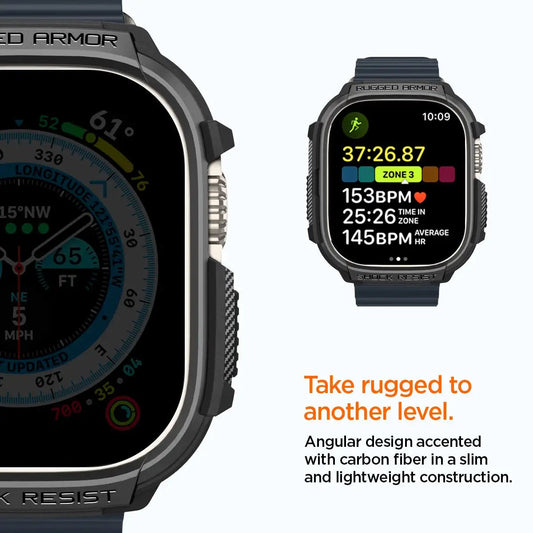 Spigen Rugged Armor Case for Apple Watch Ultra matte finish Techs Park