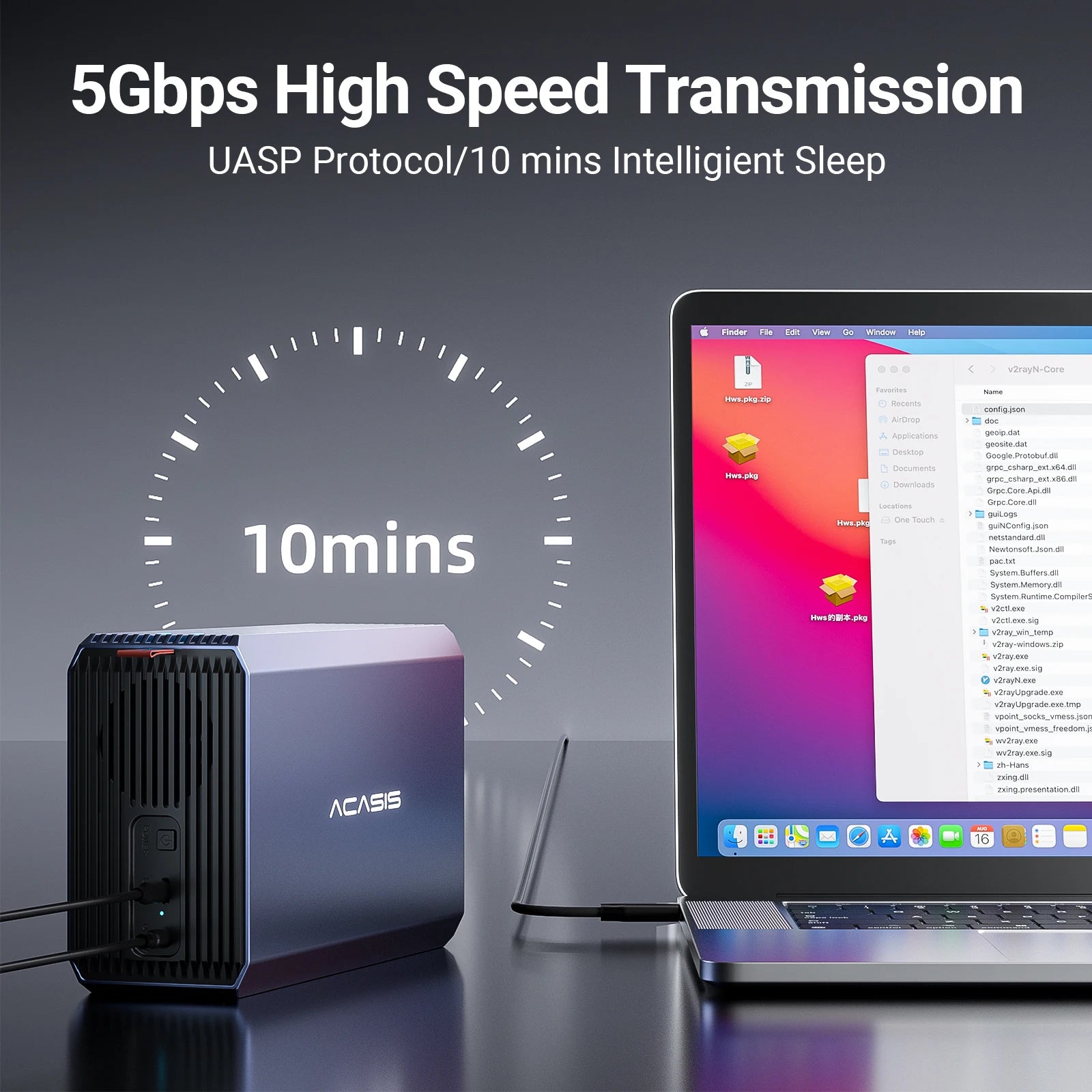 Acasis 48TB Dual-Bay External Hard Drive Enclosure