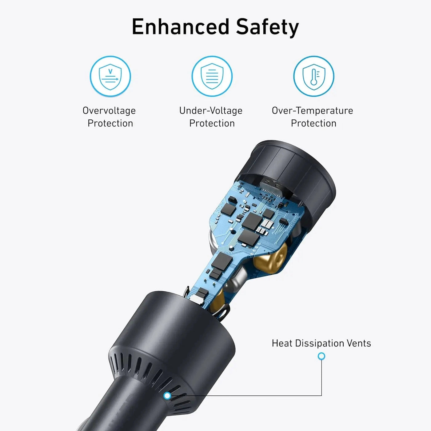Anker USB-C Car Charger for iPhone 16, 167.5W Max 3-Port Ultra-Compact Type-C Fast Phone Car Charger