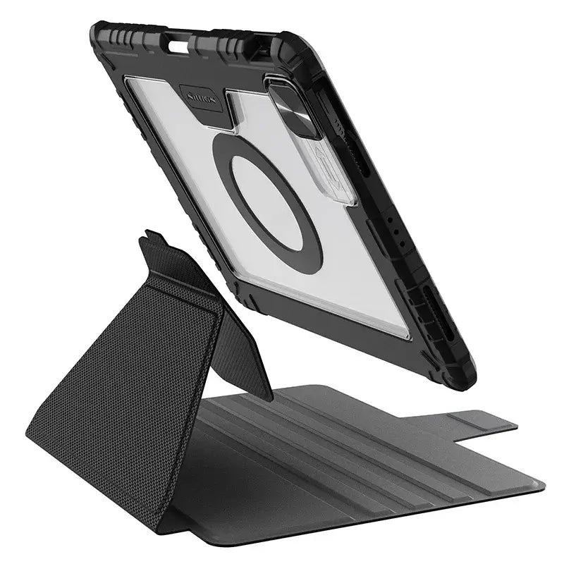 Nillkin Armor Bumper Slide Camera Magnetic Flip Leather Case for iPad Pro 2020 2021 2022 Air 4 5 10.2 10.9 11 12.9 Lens Cover