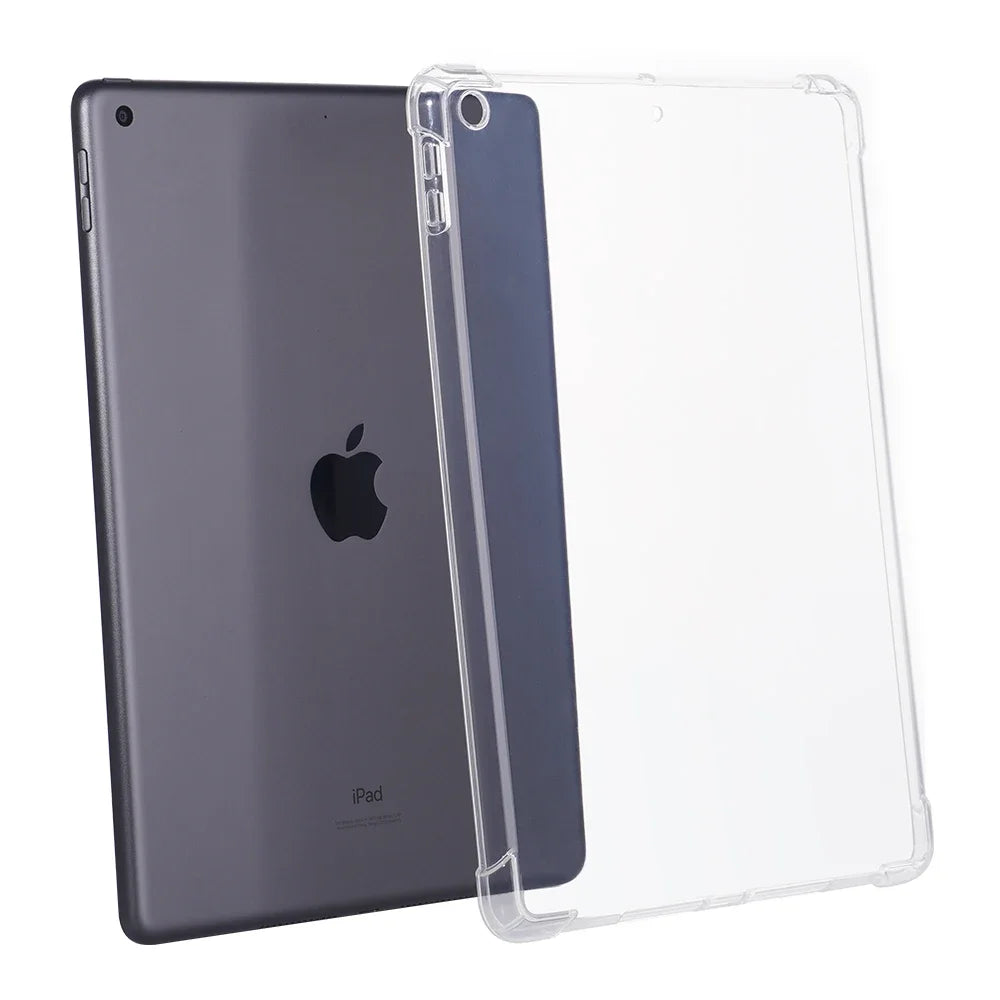 For iPad Air 11-inch M2 2024 Pro 11/13in M4 Case Transparent TPU Cover for iPad 10/9/8/7/6/5 Gen Air 4/5th 10.9 3rd 10.5 Mini 6