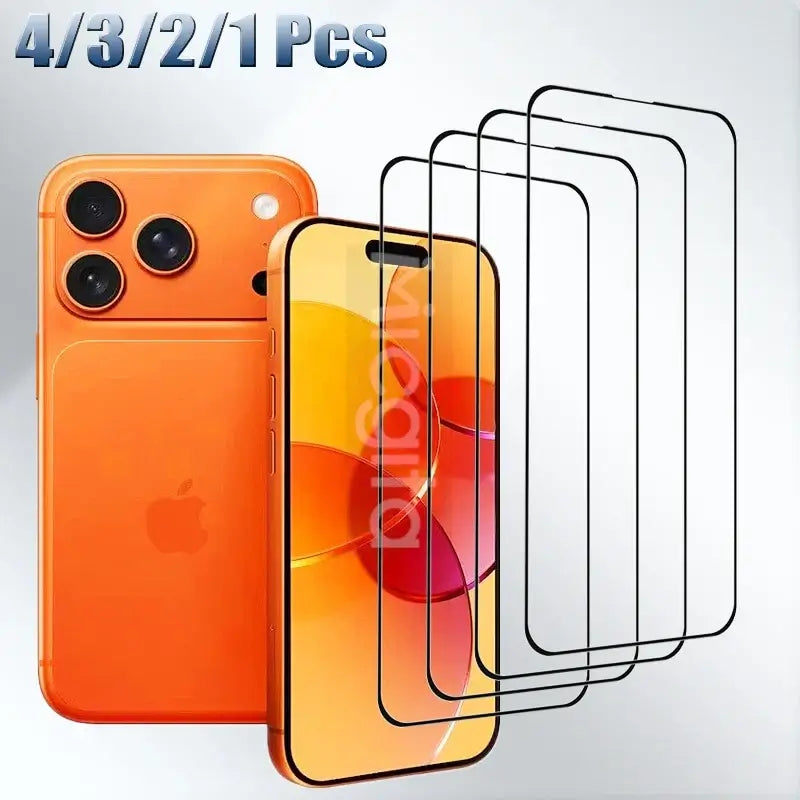 Full Glue For Apple iphone 17 Pro Max Screen Glass 6.9"Protector 9H Clearly Anti-Scratch Tempered glass Full Cover 4/3/2/1PCS