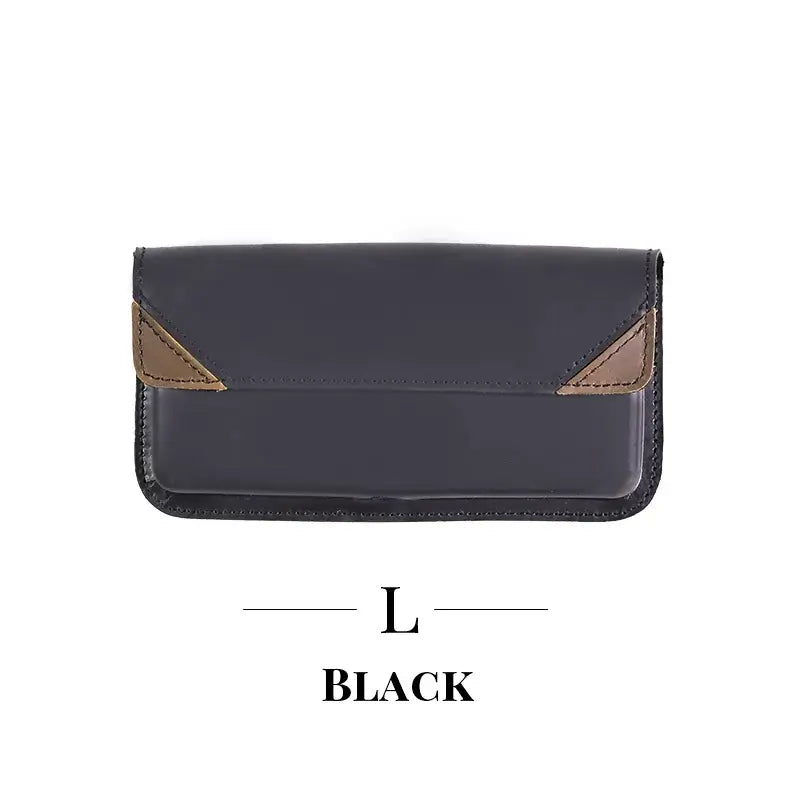 Genuine Leather Waist Bag for Men, Casual Flip Cover, Phone Holster Case with Belt Clip, Mobile Phone Pouch for iPhone 15, Samsu