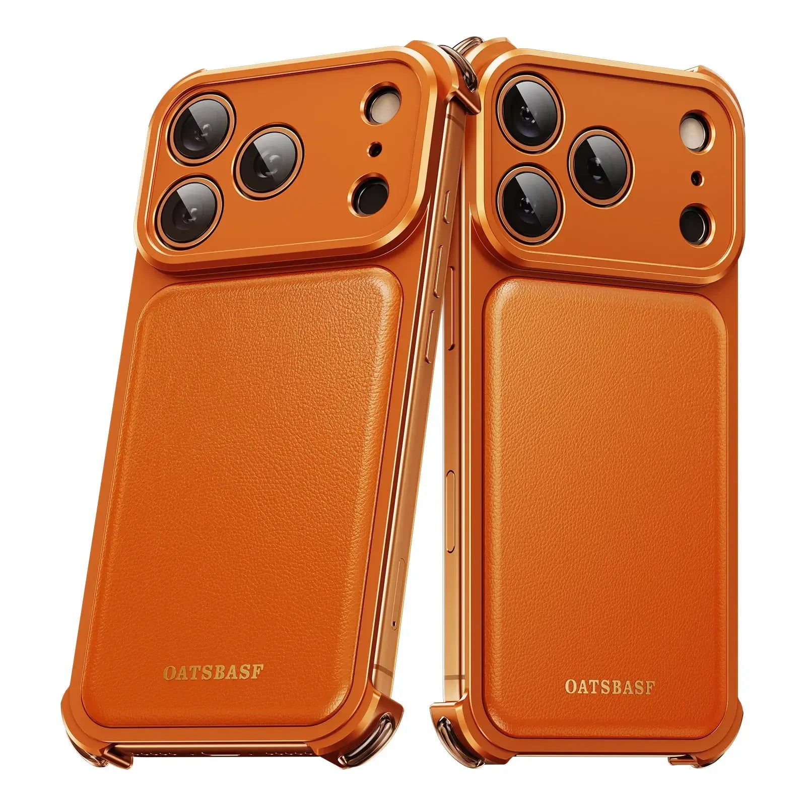 Eary Phone Case for iPhone 17 16 Pro Max for MagSafe Wireless Charging Leather Metal Screen Protective Shockproof Cover Shells