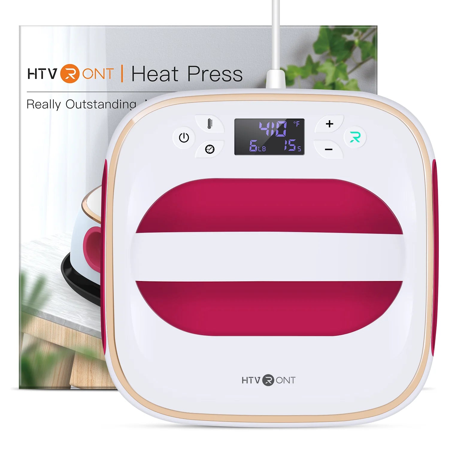 HTVRONT 10x10 Heat Press Machine – EU/US/AU/UK Plug, DIY T-Shirt Printing, Iron-On, Sublimation & HTV Vinyl