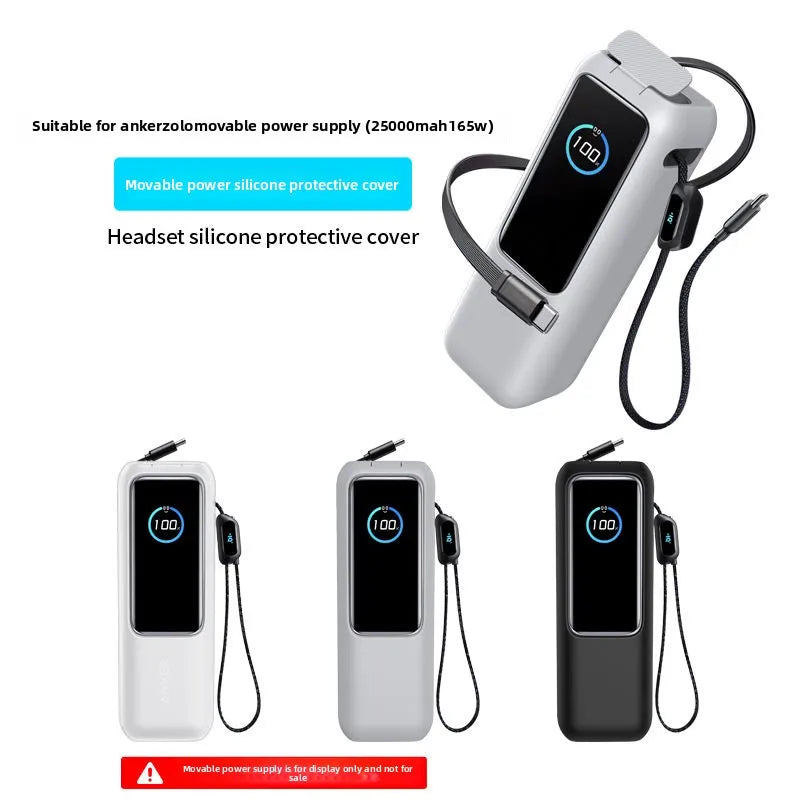 For Anker 165W - Shock - Absorbing Silicone Case Portable Carrying Pouch For Zolo Energy Pod Mobile Power