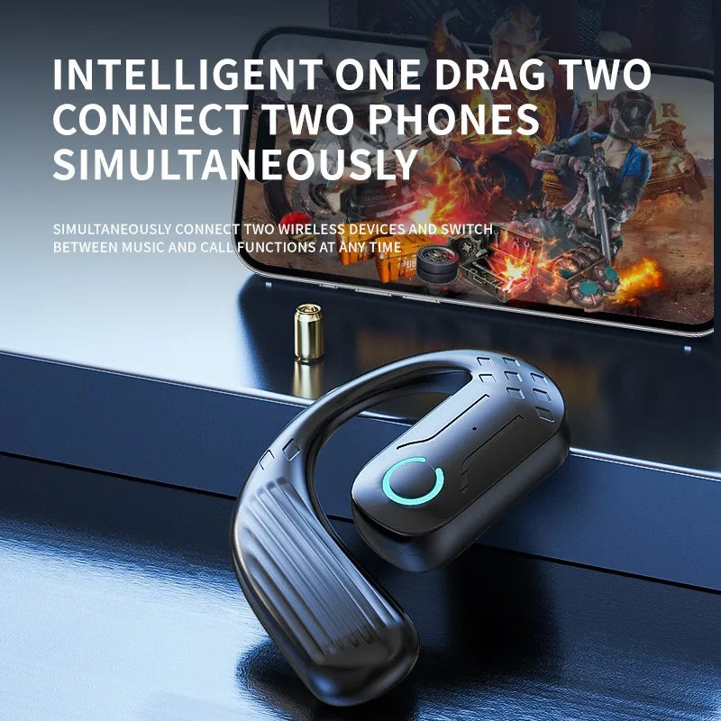 bluetooth 5.4 headset, open wireless earphone, universal ear-hook earphone, left right adjustable headset, sport business bluetooth earphone, wireless headset with mic, rotation ear hook headphone.