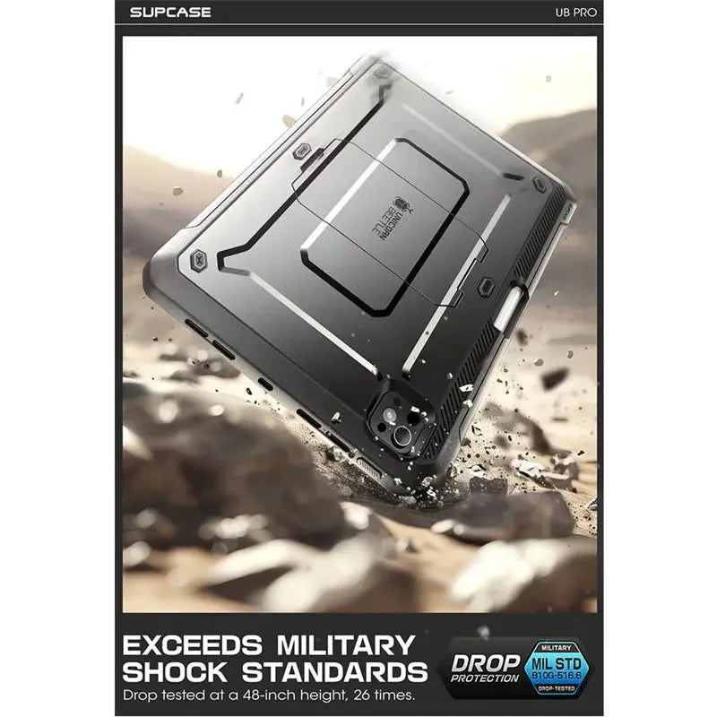 For iPad Pro 11 Inch Case M4 2024 (5th Gen) SUPCASE UB PRO Full-body Rugged Cover with Built-in Screen Protector & Kickstand