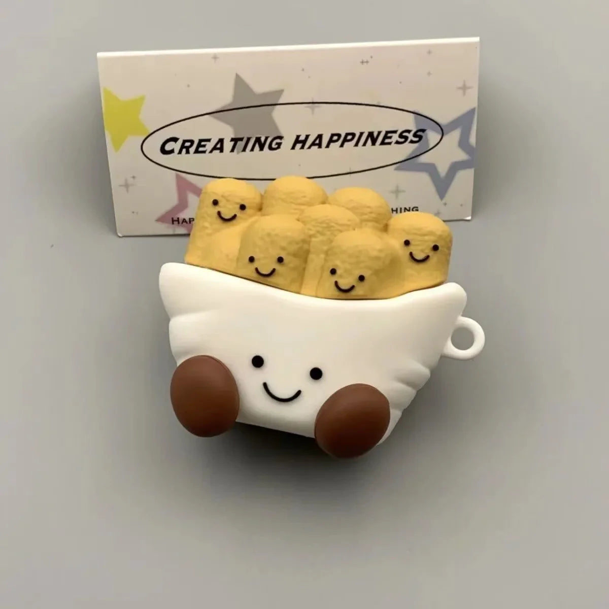 For Airpods 1 2 Pro 3 Individuality Cute White Cartoon with Earphones Hook up Anti-Drop Earphone Case For Airpods Pro 2 Shell