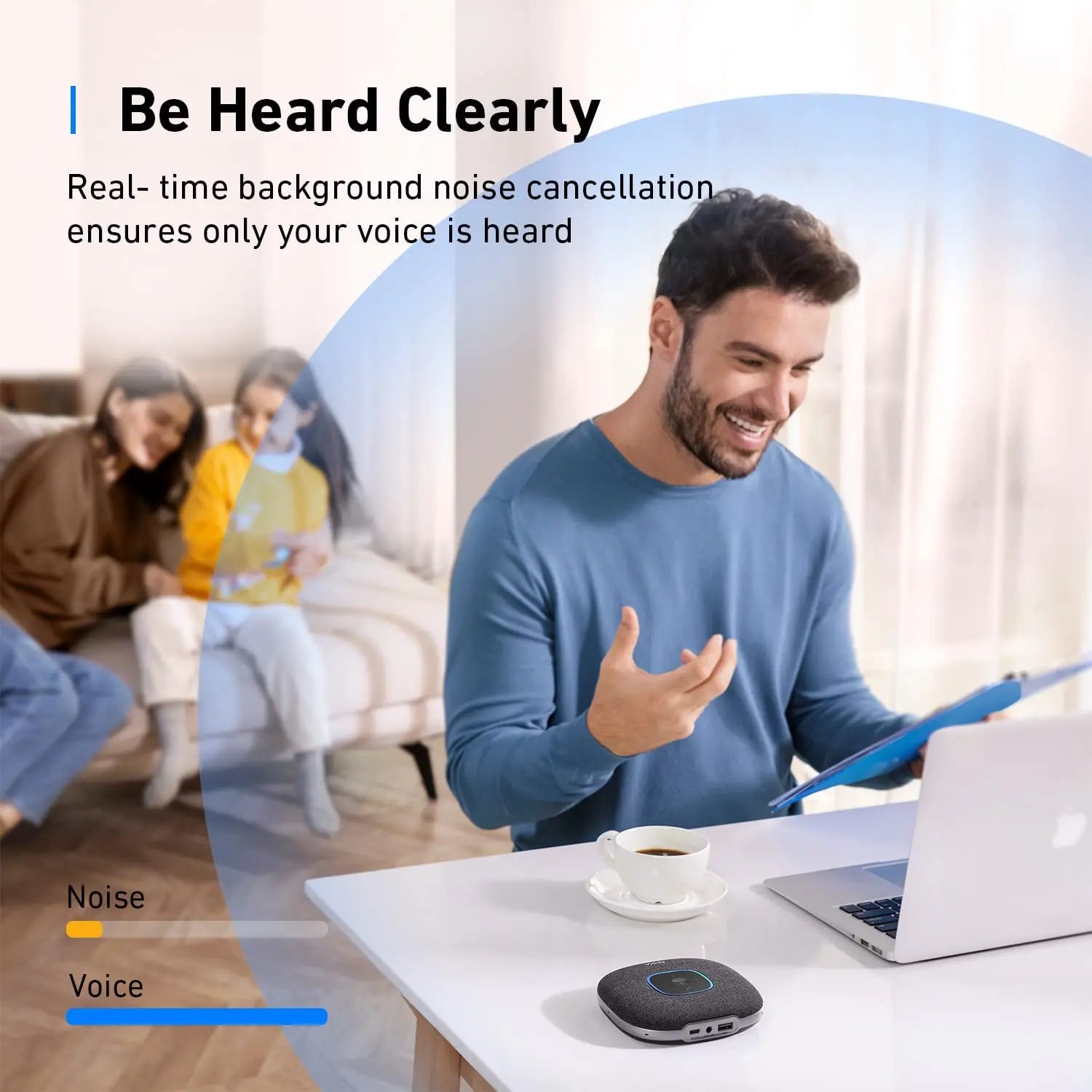 New Trend Anker PowerConf S3 Speakerphone With 6 Mics Enhanced Voice Pickup 24H Call Time App Control Bluetooth 5 USB C