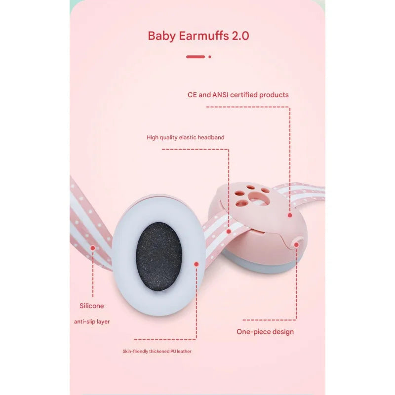 Baby Noise Cancelling Ear Muffs for Children Sleeping Soundproof Headphones for Studying Sleeping Stress Relief Noise Reduction