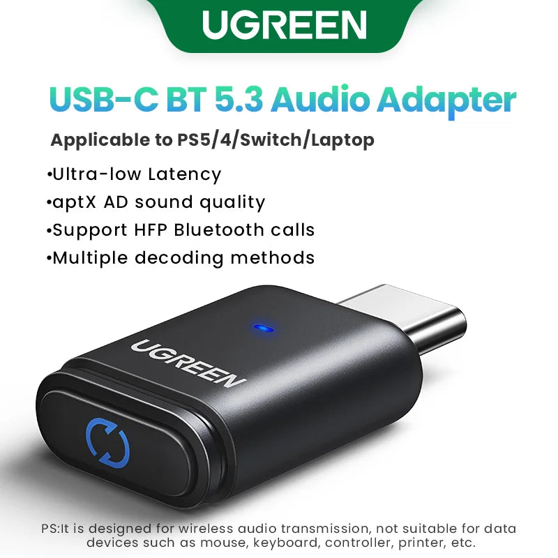 UGREEN USB-C Bluetooth 5.3 Transmitter