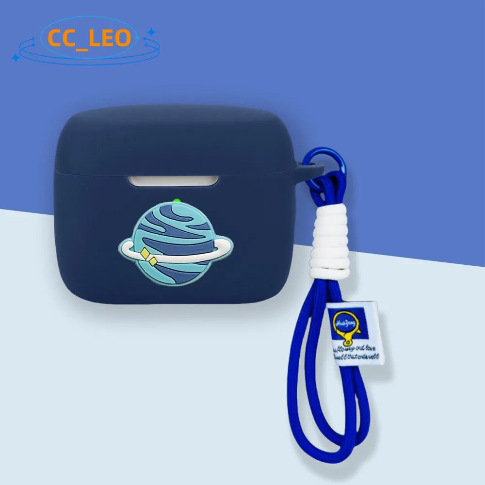 For Soundcore AeroClip Case Cute Lanyard Pendant Cartoon Shiba Inu Silicone Soft Case Anker Soundcore AeroClip Protective Cover