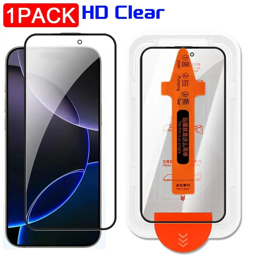 Easy Installation Privacy Screen Protector for iPhone 17 16 Pro Max 16 Plus 17 Air Anti-spy / HD Clear Tempered Glass One-Click