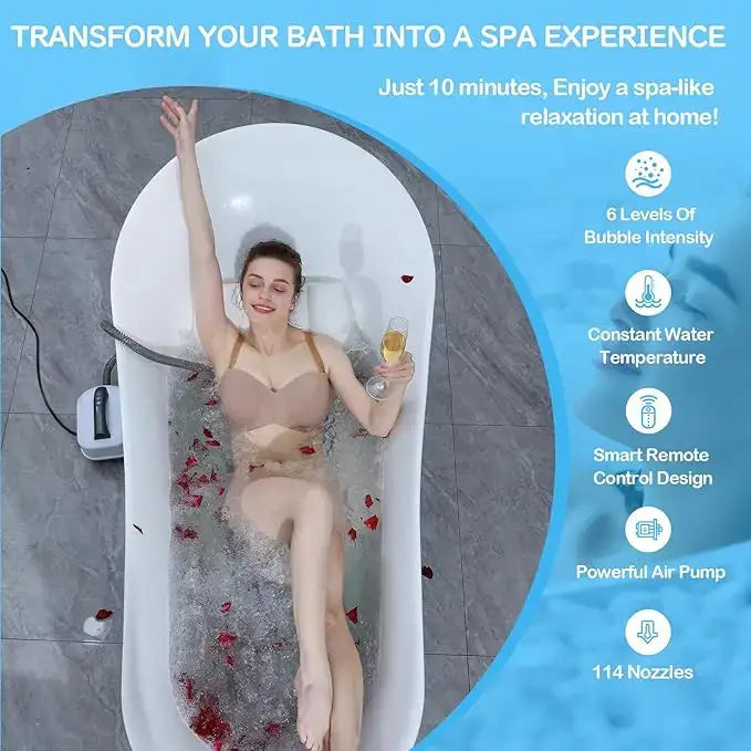 Electric Bathtub Bubble Massage Mat in Use