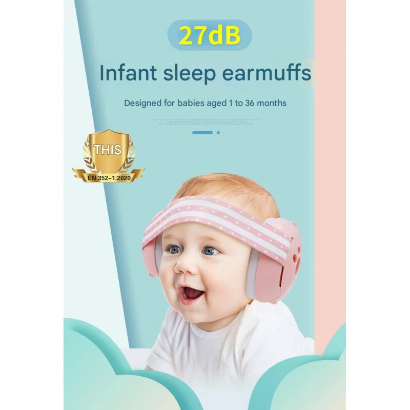 Baby Noise Cancelling Ear Muffs for Children Sleeping Soundproof Headphones for Studying Sleeping Stress Relief Noise Reduction