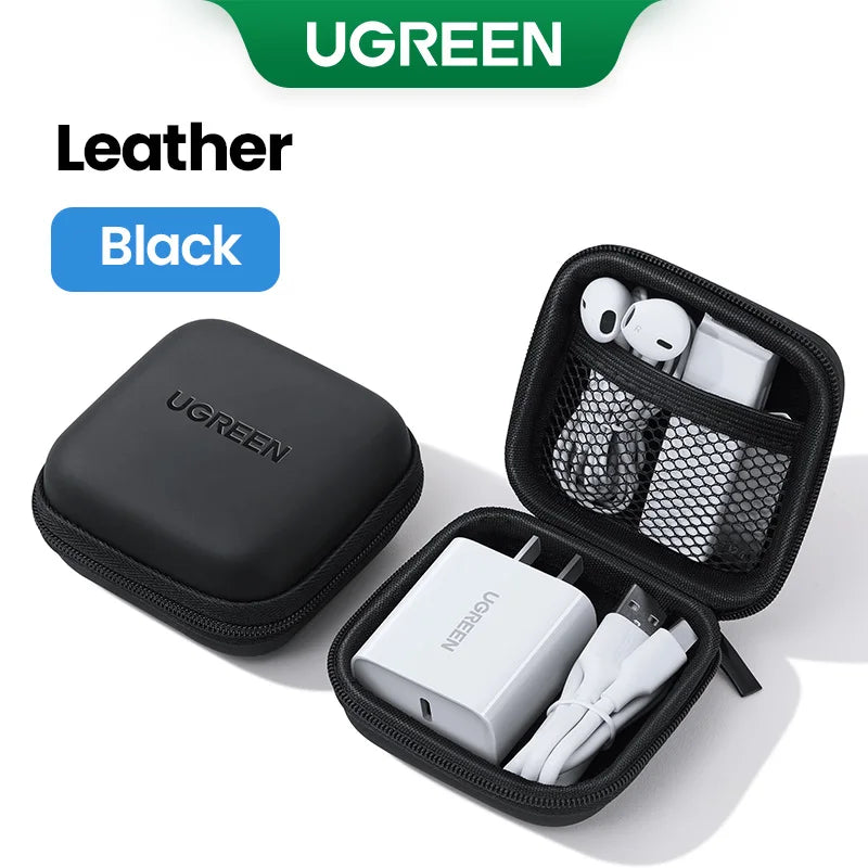 جراب سماعة أذن UGREEN حقيبة سماعة صلبة لسماعات Airpods Earpods وسادات أذن Sennheiser ملحقات سماعات الأذن اللاسلكية Bluetooth