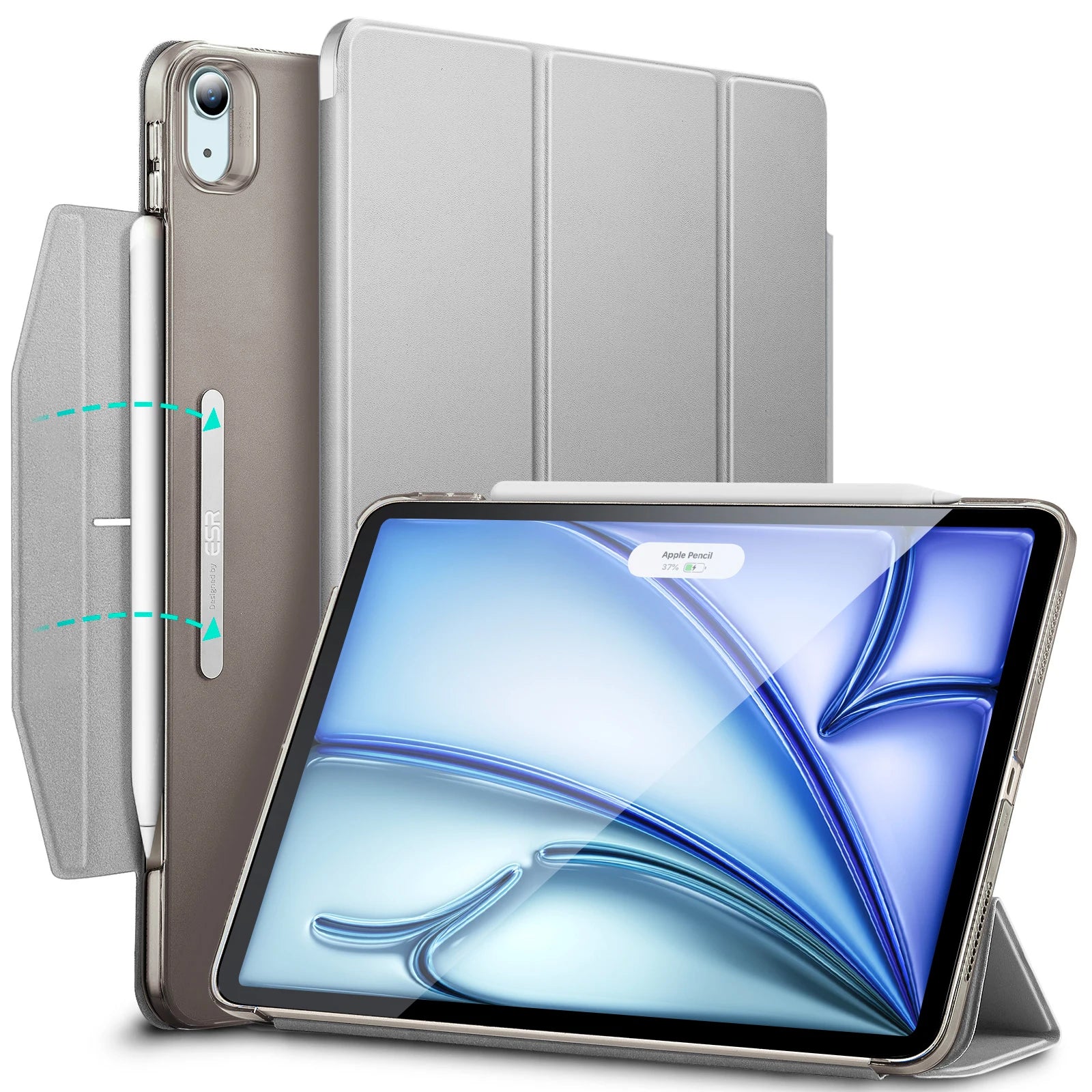 ESR for iPad Pro Air 13 inch (2024/2025) Case Slim and Lightweight Trifold Smart Cover for iPad 12.9(2021/2022)