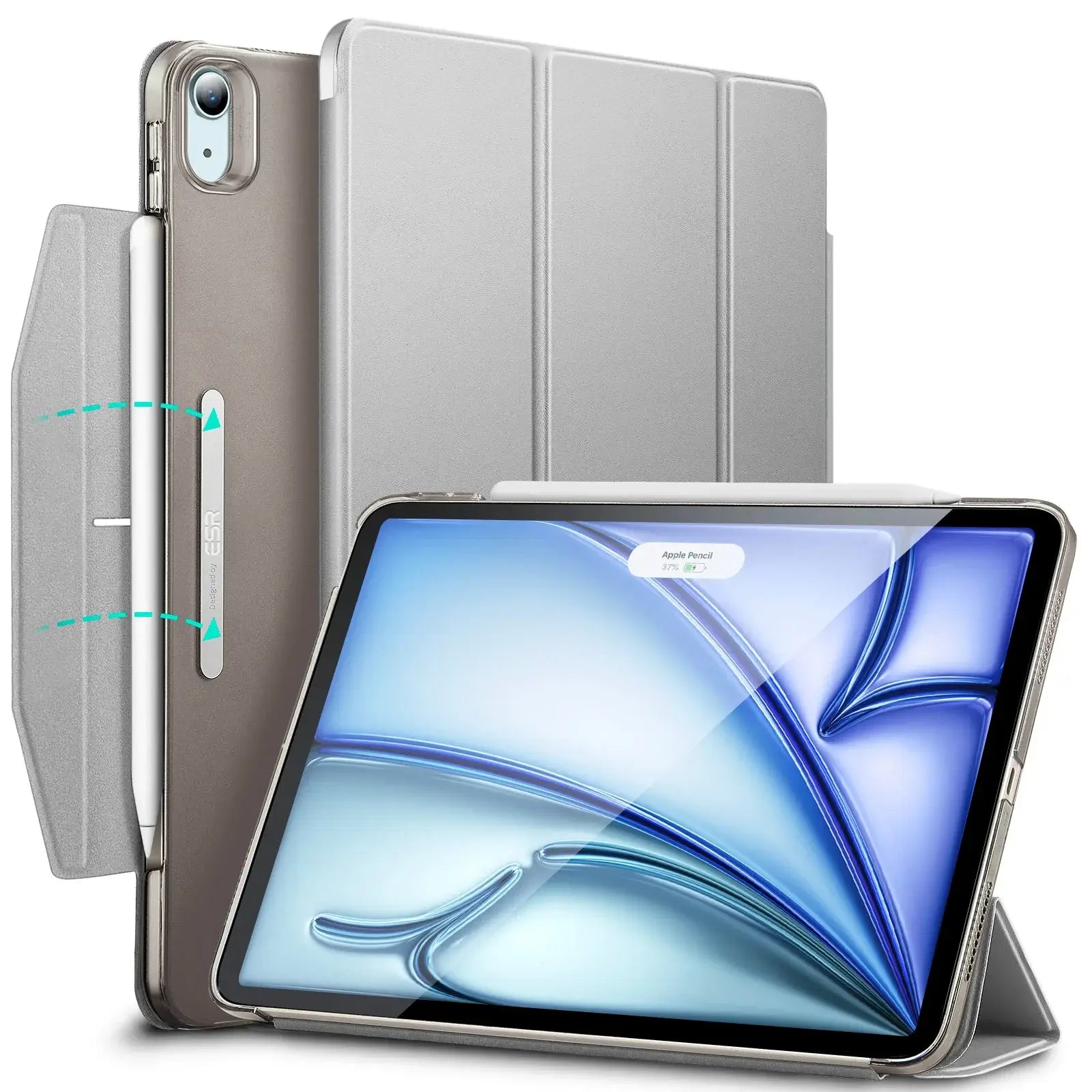 ESR for iPad Pro Air 13 inch (2024/2025) Case  Slim and Lightweight Trifold Smart Cover for iPad 12.9(2021/2022)