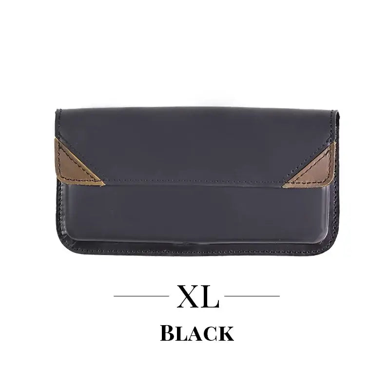 Genuine Leather Waist Bag for Men, Casual Flip Cover, Phone Holster Case with Belt Clip, Mobile Phone Pouch for iPhone 15, Samsu