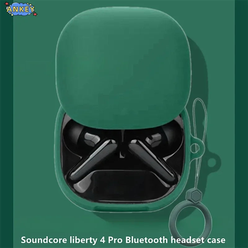 Case for Anker Soundcore Liberty 4 Pro Protective Cover Anti-fall Soft Liberty4pro Silicone Wireless Bluetooth Earbuds Carrying