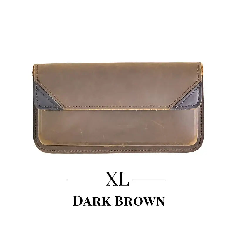 Genuine Leather Waist Bag for Men, Casual Flip Cover, Phone Holster Case with Belt Clip, Mobile Phone Pouch for iPhone 15, Samsu