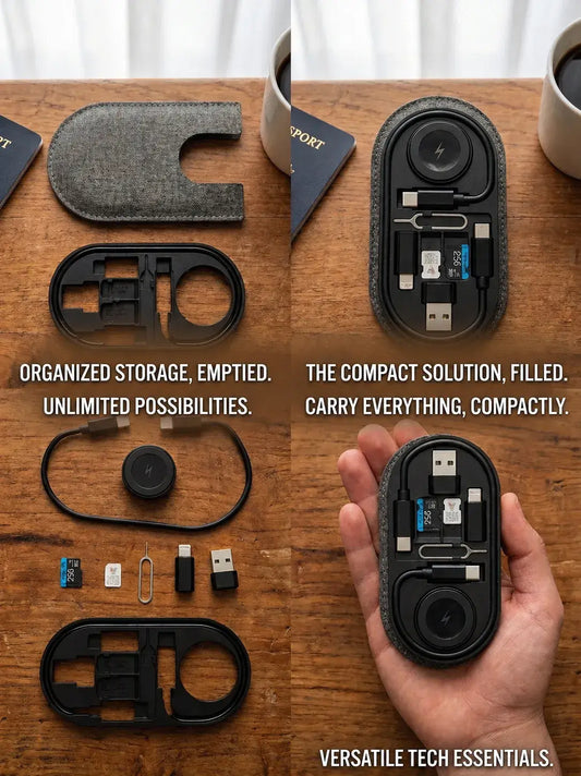 All-in-One Charge Card by Techs Park, showcasing compact storage and versatility for tech essentials.