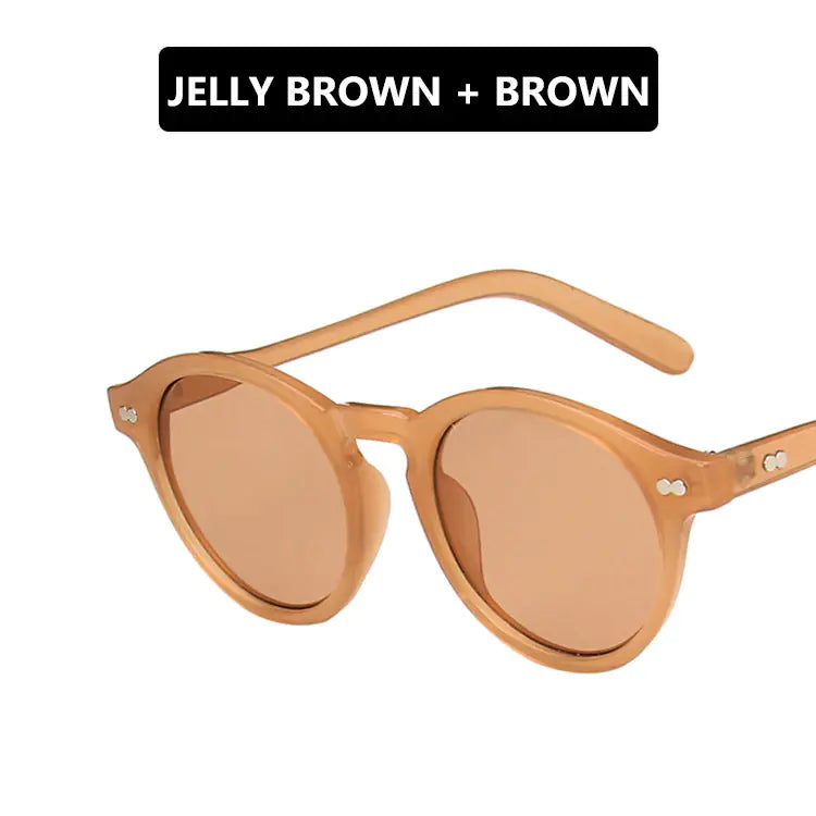"Retro Round Frame Sunglasses for Trendy  Women"