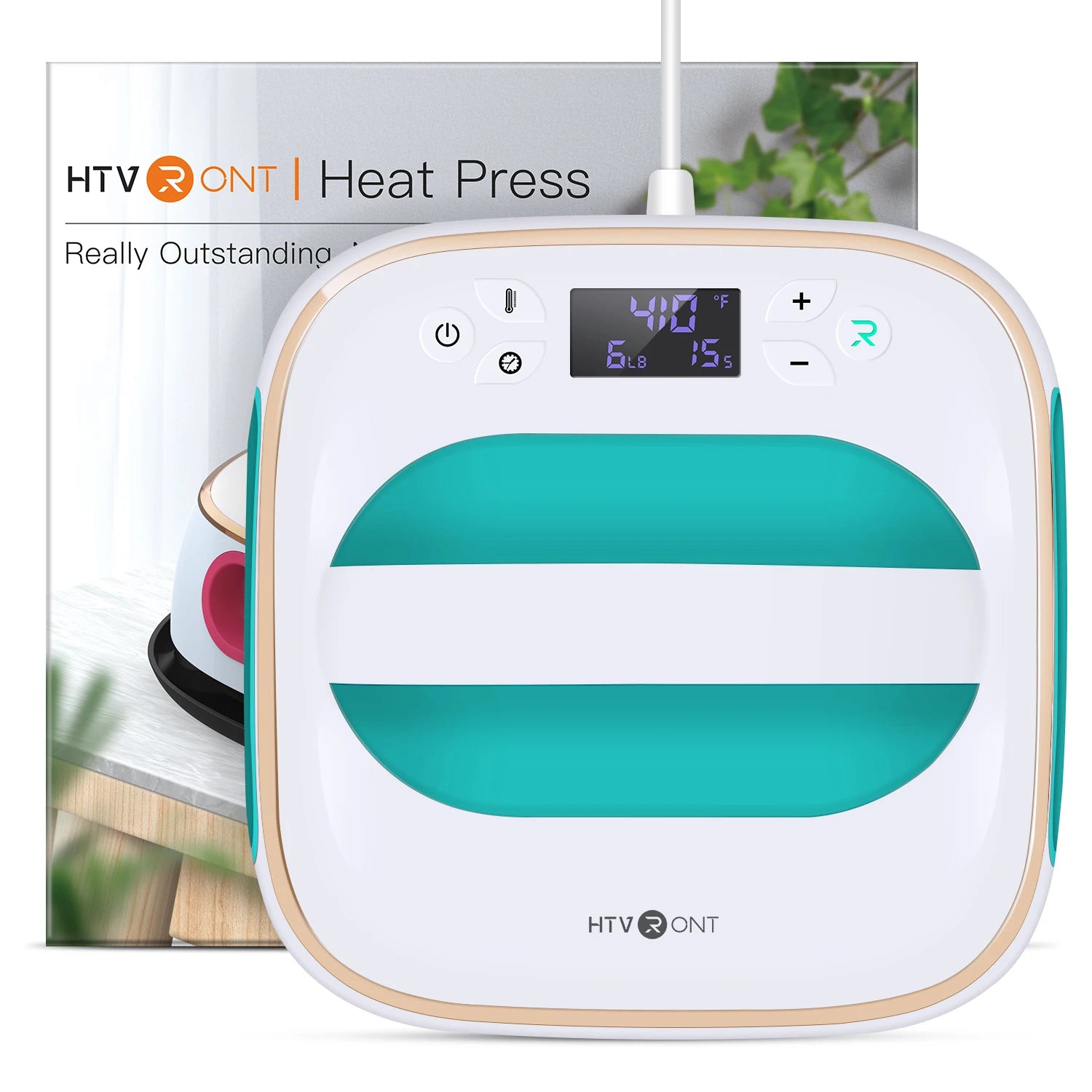 HTVRONT 10x10 Heat Press Machine – EU/US/AU/UK Plug, DIY T-Shirt Printing, Iron-On, Sublimation & HTV Vinyl