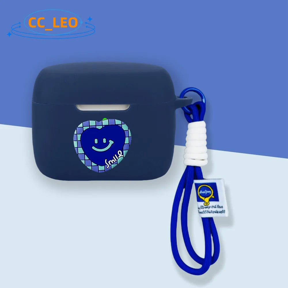 For Soundcore AeroClip Case Cute Lanyard Pendant Cartoon Shiba Inu Silicone Soft Case Anker Soundcore AeroClip Protective Cover