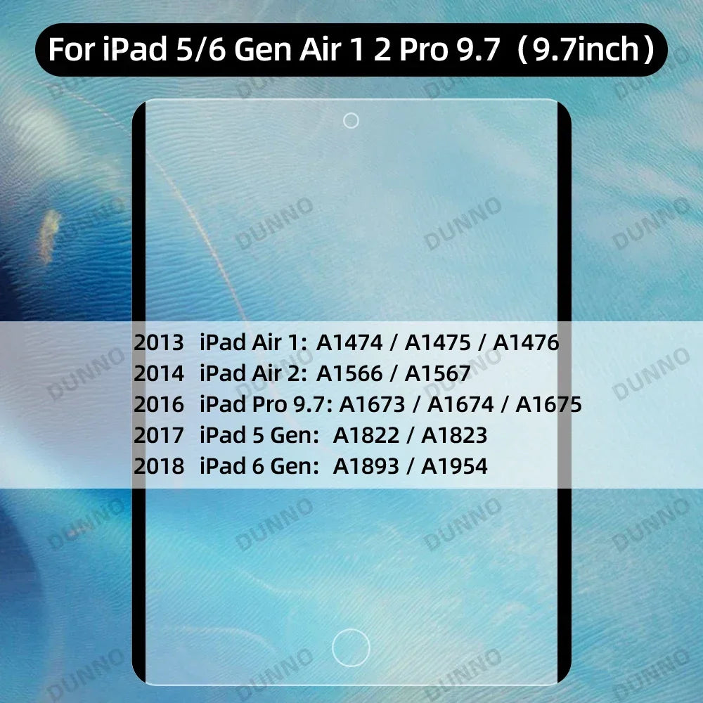 For  iPad Air 11 13 M2 Pro 11 13 M4 iPad 10.2 7/8/9th iPad 10th Gen Pro 12.9 4/5/6th Pro 11 iPad 9.7 mini 4/5/6/7 Screen Protect