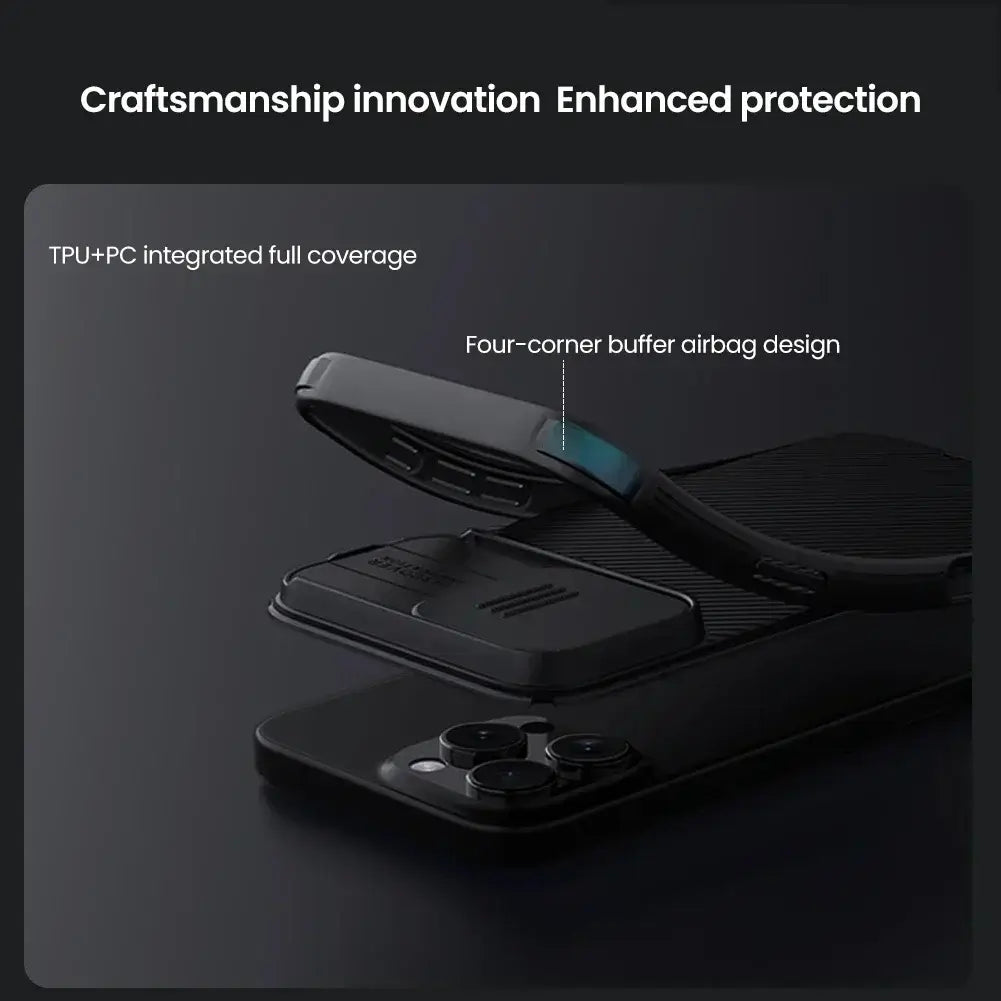 For iPhone 16 Pro Max / 16 Pro Nillkin Case Camshiled Pro Camera Slide Cover Protection Hard PC Back Cover