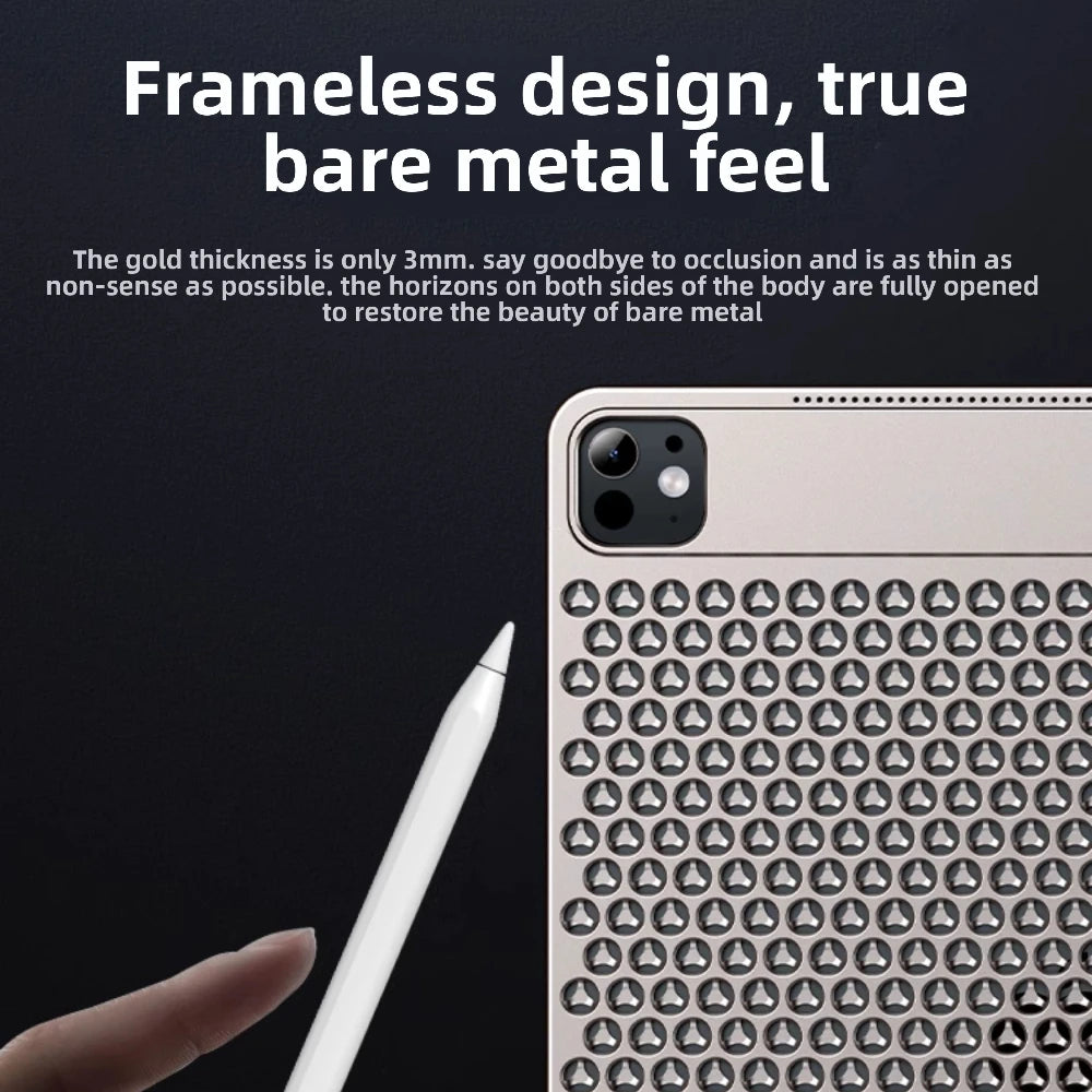 For 2024 IPad Pro 13-inch / (M4) 11-inch Aluminum Alloy Case with Aromatherapy Hollow Heat Dissipation