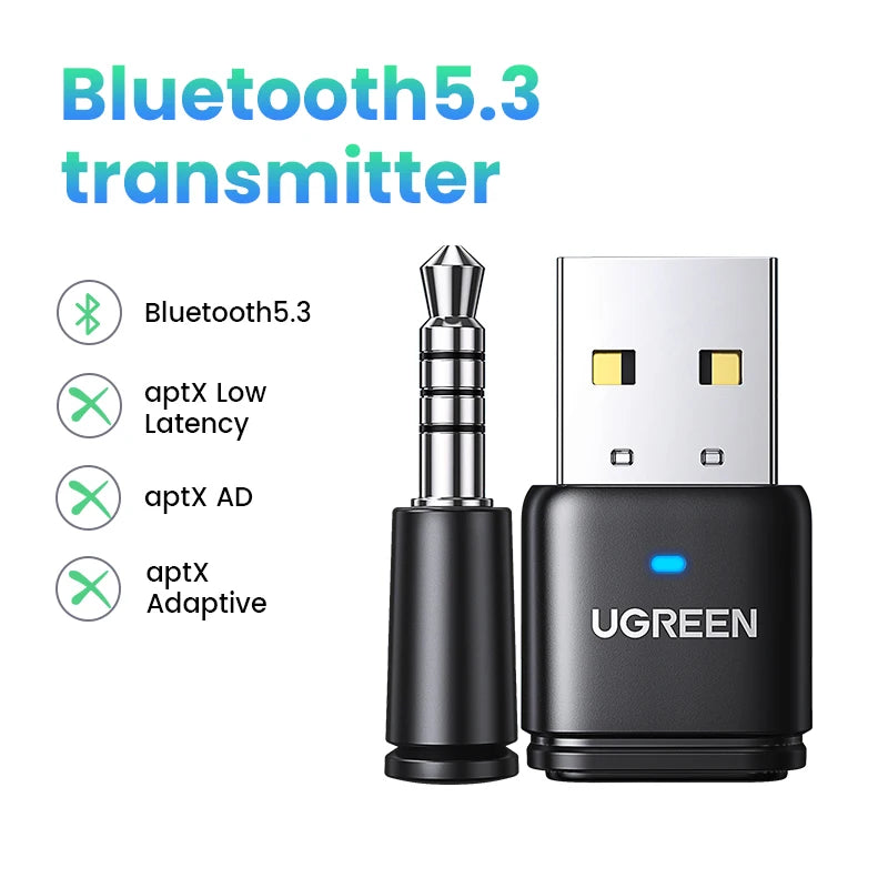 UGREEN USB Bluetooth 5.3 Transmitter Audio Adapter