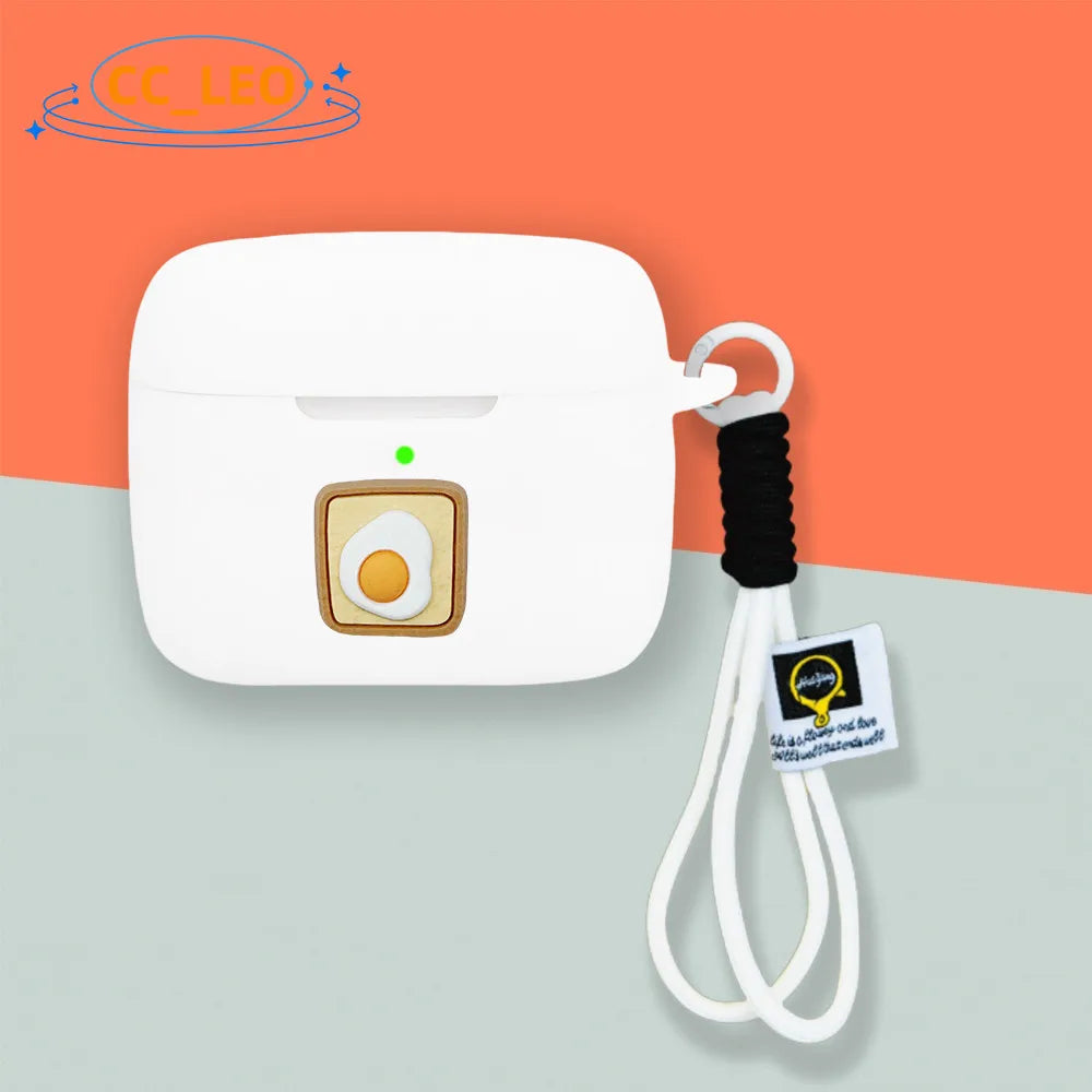 For Soundcore AeroClip Case Cute Lanyard Pendant Cartoon Shiba Inu Silicone Soft Case Anker Soundcore AeroClip Protective Cover