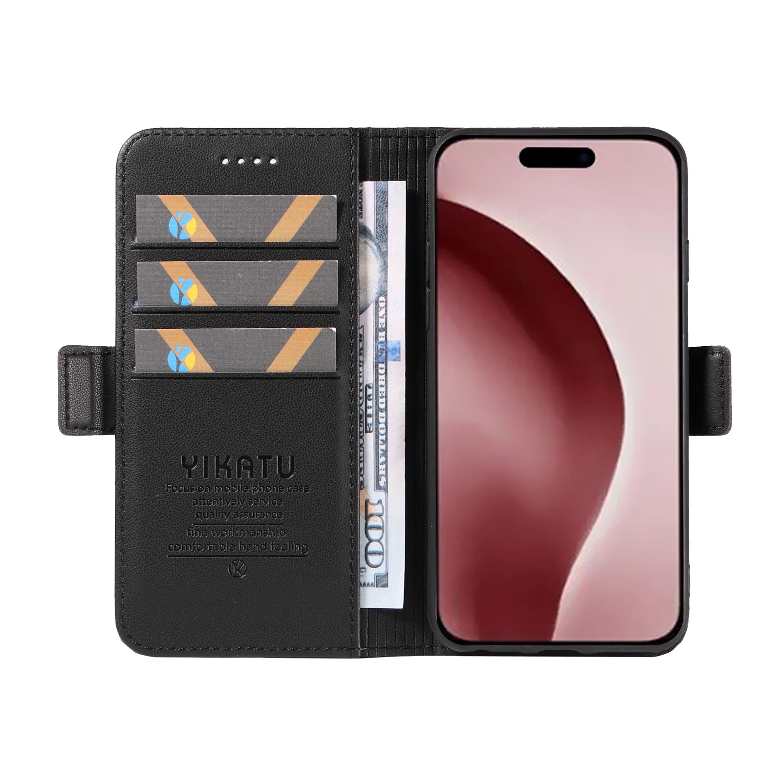 Full Matte TPU Leather Flip Phone Case Suitable For iPhone 16 16E Pro/Pro Max iPhone 17 17Air Pro/Pro Max Double Folding Process