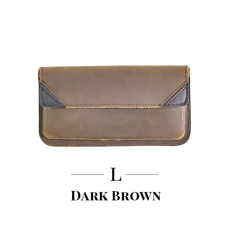 Genuine Leather Waist Bag for Men, Casual Flip Cover, Phone Holster Case with Belt Clip, Mobile Phone Pouch for iPhone 15, Samsu