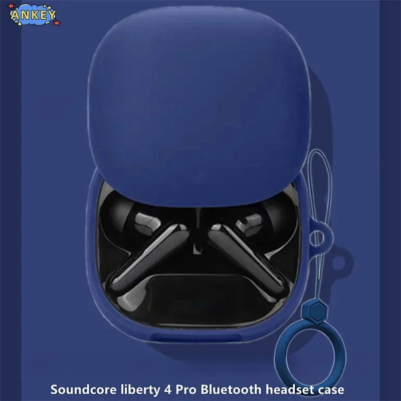 Case for Anker Soundcore Liberty 4 Pro Protective Cover Anti-fall Soft Liberty4pro Silicone Wireless Bluetooth Earbuds Carrying
