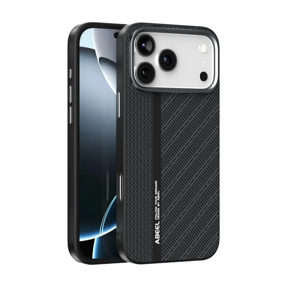 High Quality Carbon Fiber Texture Slim Case For iPhone 17 Air 17 Pro Max Wireless Charging Anti-drop Anti-Fingerprint Hard Cover