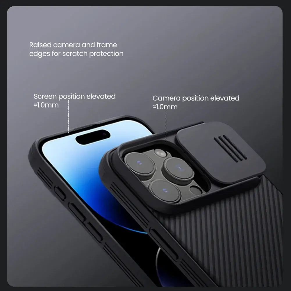 For iPhone 16 Pro Max / 16 Pro Nillkin Case Camshiled Pro Camera Slide Cover Protection Hard PC Back Cover