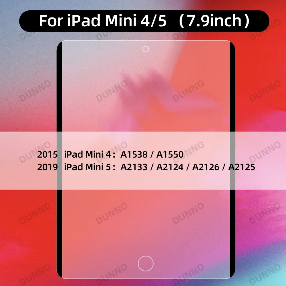 For  iPad Air 11 13 M2 Pro 11 13 M4 iPad 10.2 7/8/9th iPad 10th Gen Pro 12.9 4/5/6th Pro 11 iPad 9.7 mini 4/5/6/7 Screen Protect