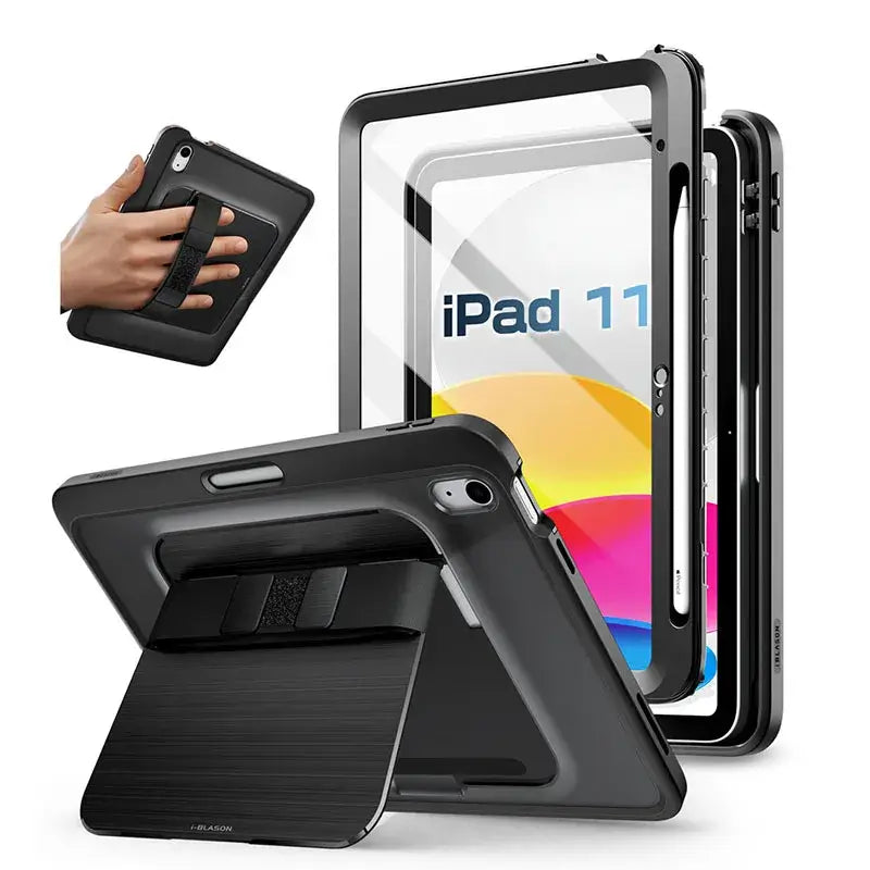 For iPad 11th/10th Gen Case 2025 A16 I-BLASON Full-Body Rugged Bumper Protective Cover with Screen Protector Pencil Holder