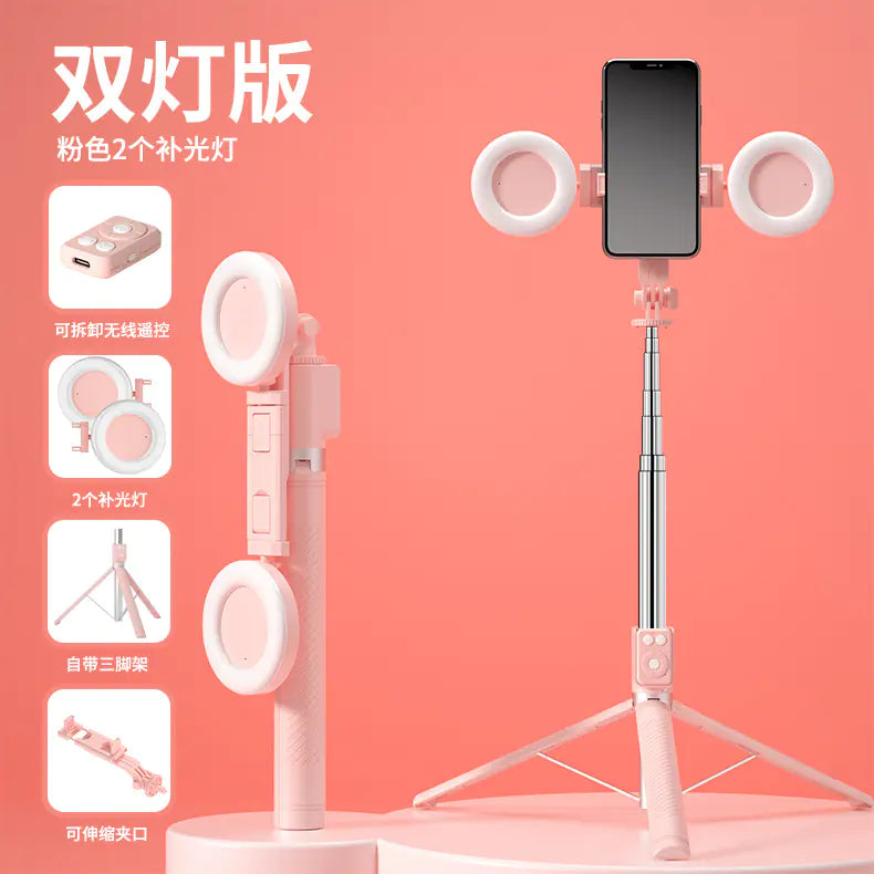 BT12 Bluetooth Selfie Stick Tripod with Light