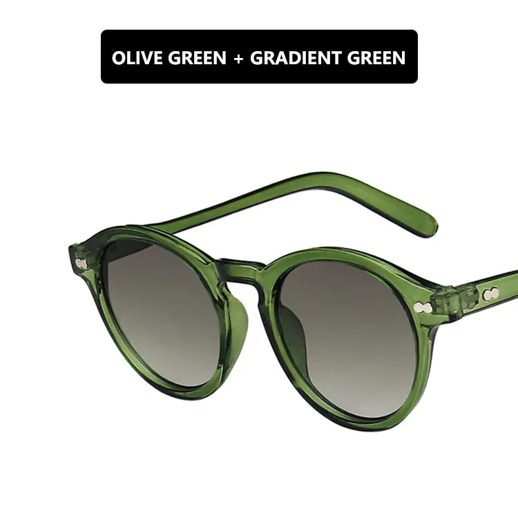 "Retro Round Frame Sunglasses for Trendy Women"