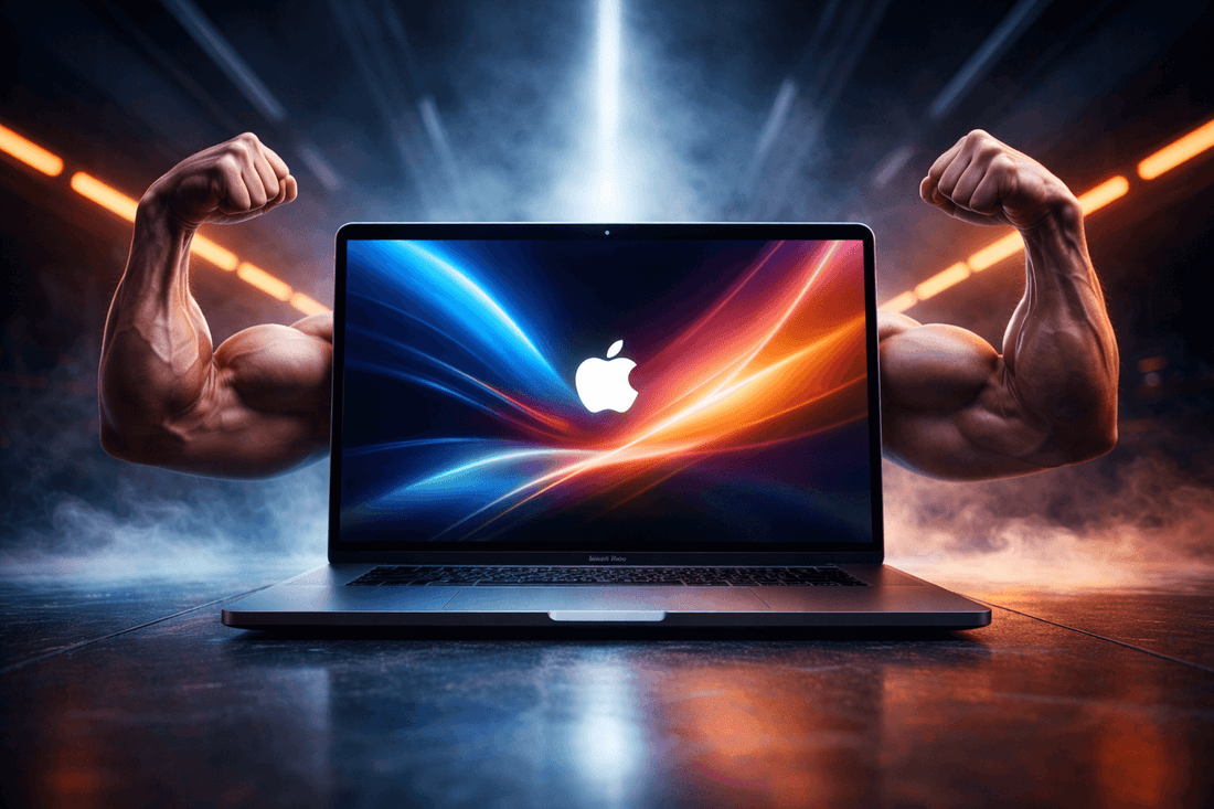 Choose the Right Work Setup Apple Expertise Honest Advice with a powerful laptop image.