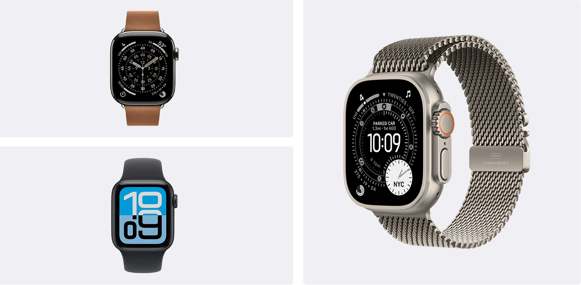 new Apple Watch features showcased in different models and styles.